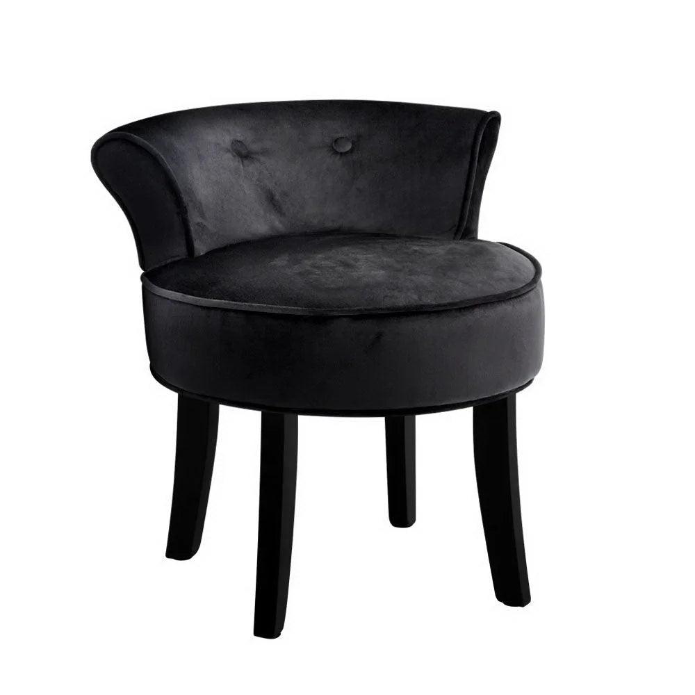 Black velvet dining chairs