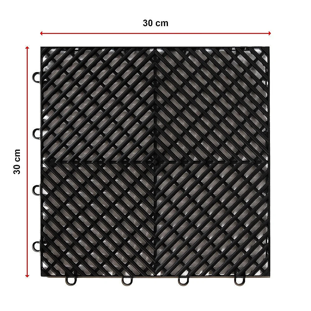Vented Garage Floor Tiles Snow Water Drainage 30x30cm