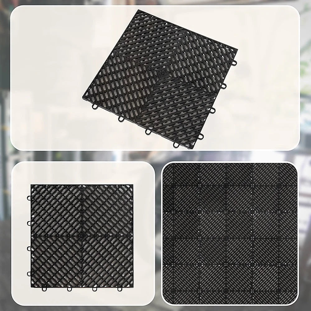 Vented Garage Floor Tiles Snow Water Drainage 30x30cm
