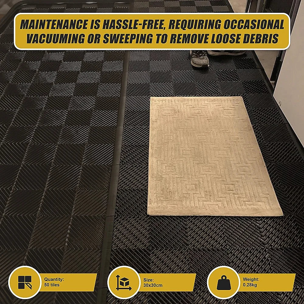 Vented Garage Floor Tiles Snow Water Drainage 30x30cm