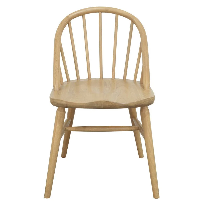 Vera Solid Oak Dining Chairs Set of 2 - Natural - Furniture