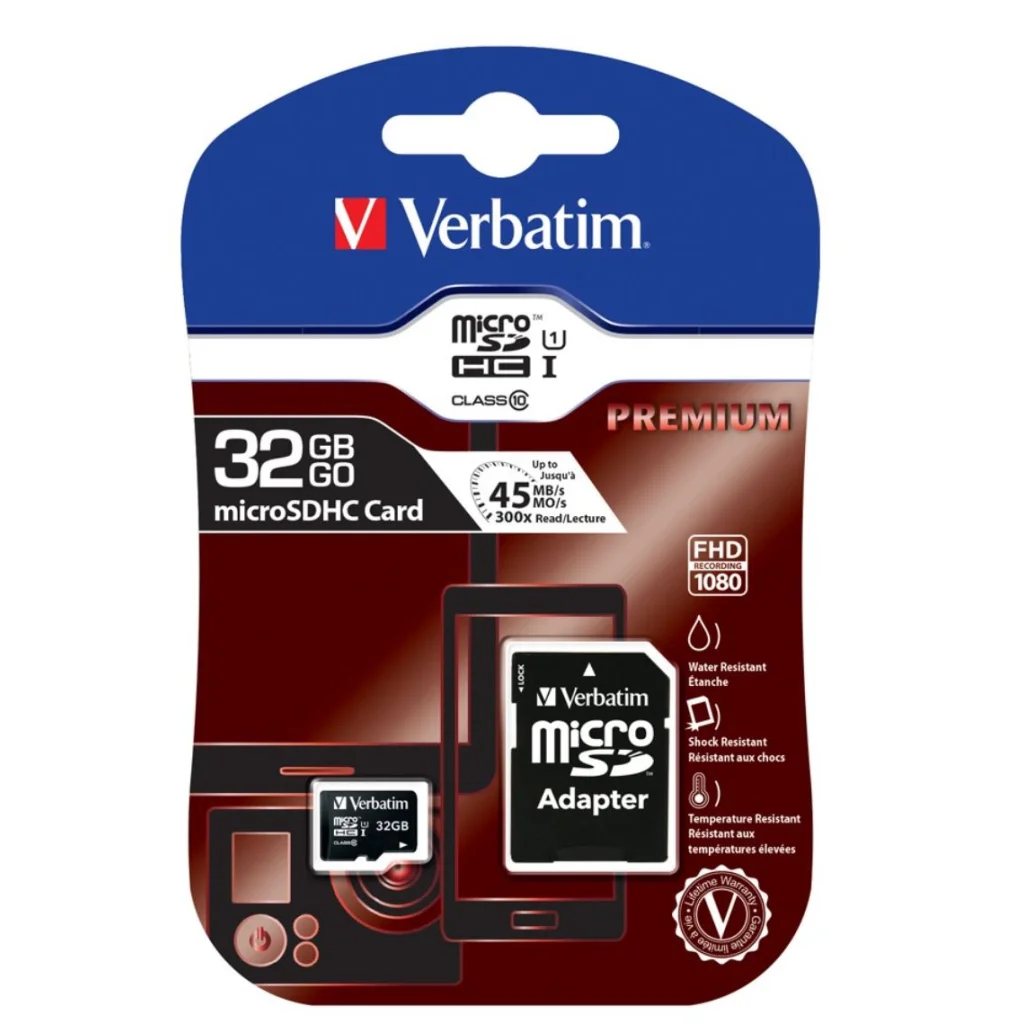 Verbatim MicroSD 32GB SDHC SDXC Class10 UHS-I Memory Card