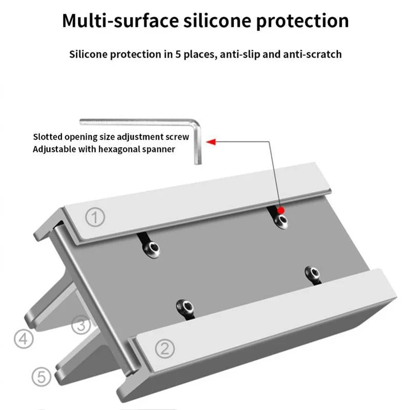Versatile Aluminum Laptop Tablet Phone Stand - Compact Design-1964932298159820802