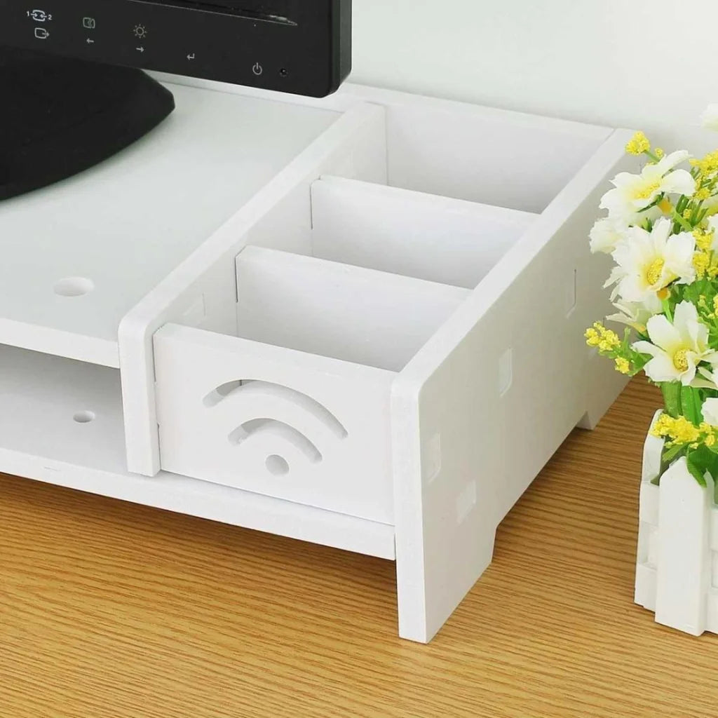 Versatile Desktop Monitor Stand - Sturdy Wood Riser For Laptop Notebook Tv-1964932307844468742