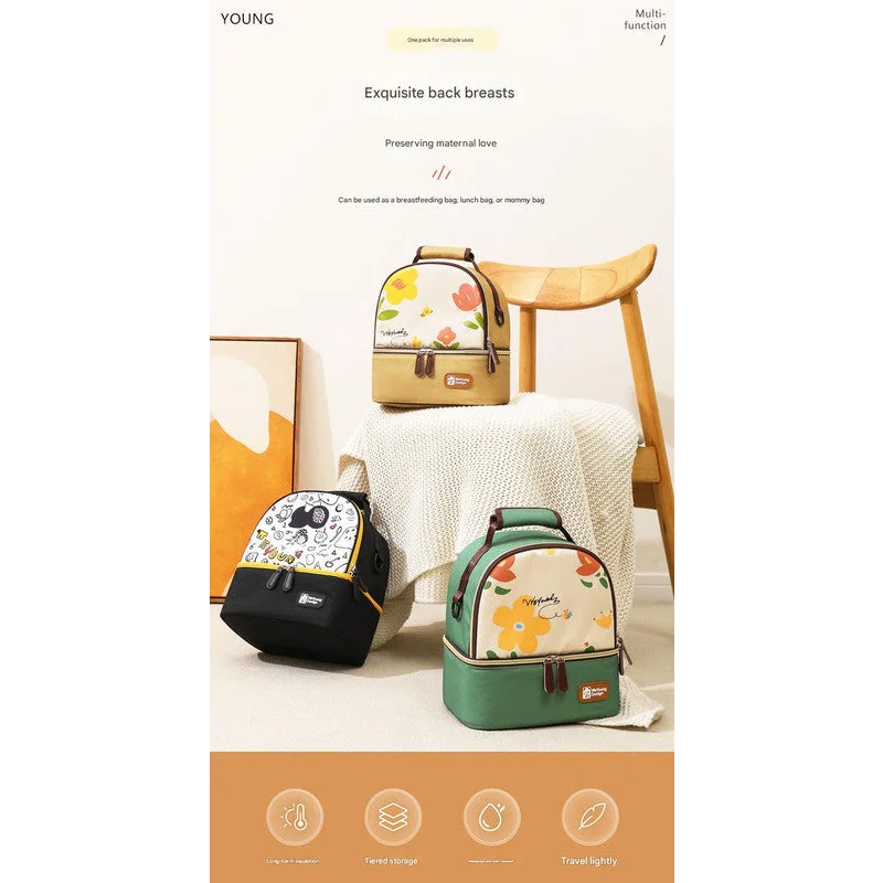 Versatile Insulated Breast Milk Cooler & Lunch Backpack