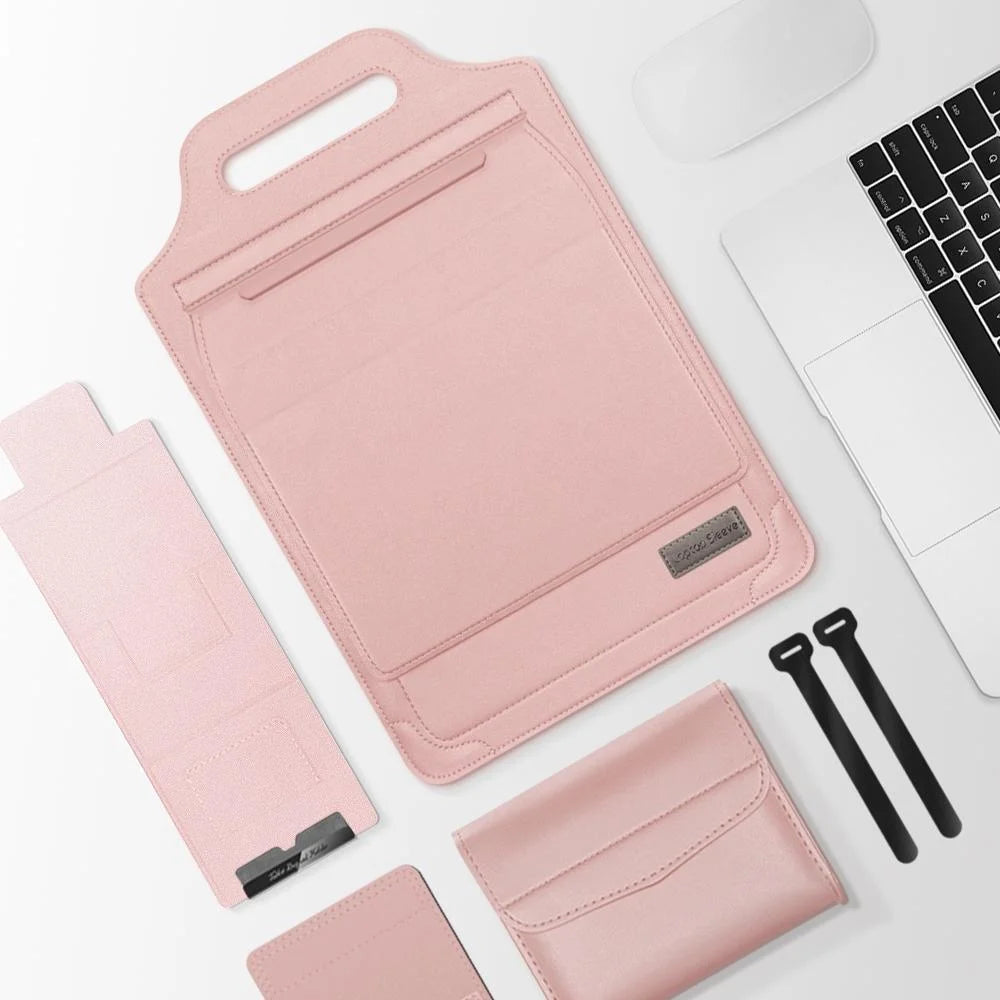 Versatile Laptop Bag with Mouse Pad Stand - Black