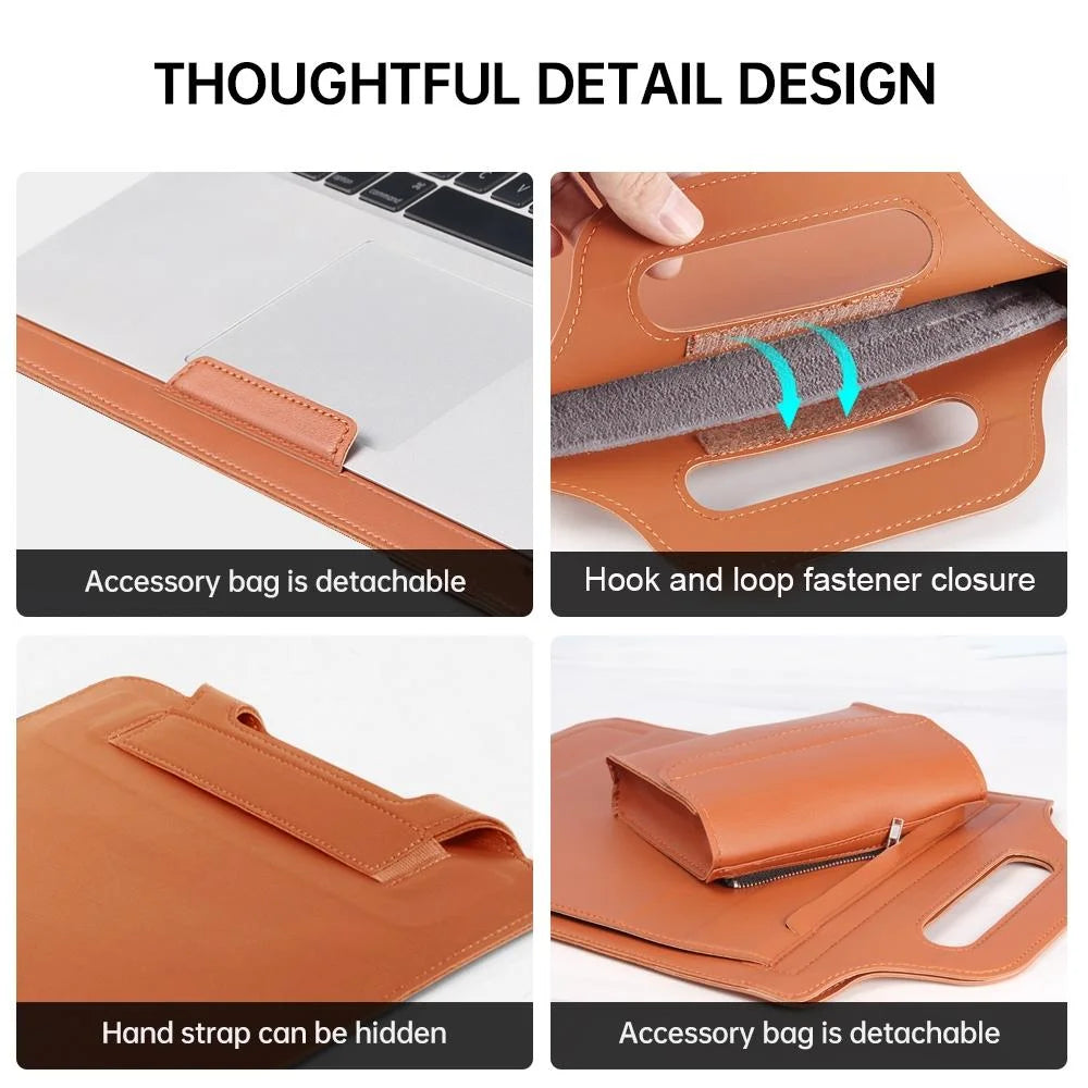 Versatile Laptop Bag with Mouse Pad Stand - Black