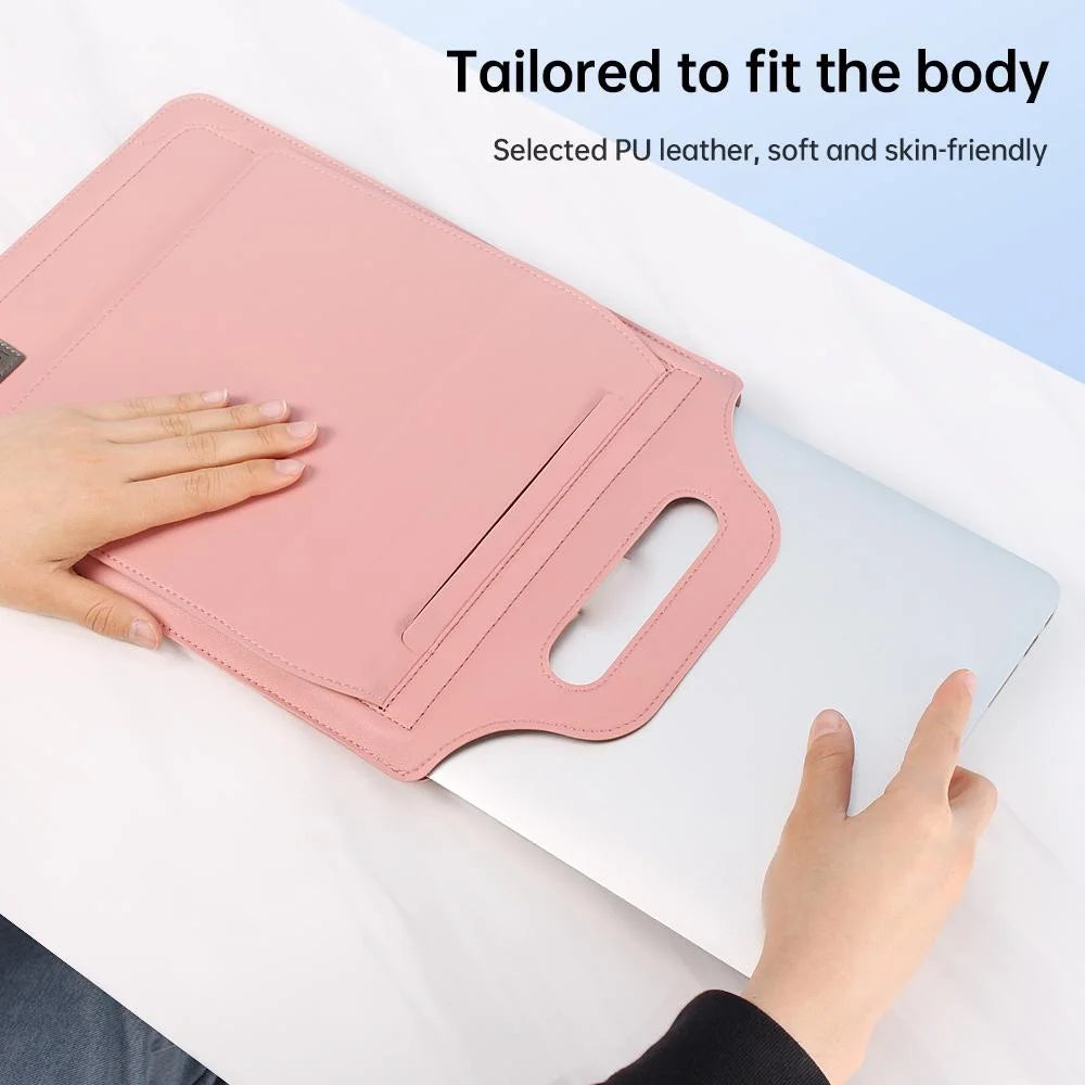 Versatile Laptop Bag with Mouse Pad Stand - Brown