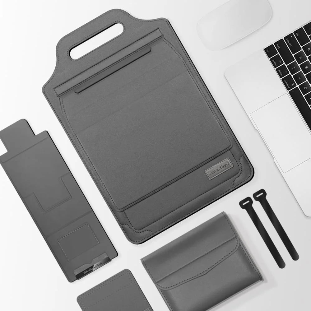 Versatile Laptop Bag with Mouse Pad Stand - Green