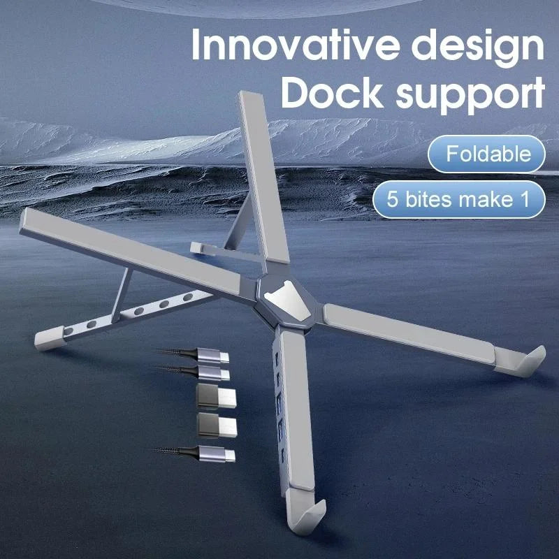 Versatile Laptop Docking Stand with Enhanced Cooling