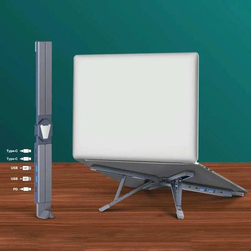 Versatile Laptop Docking Stand with Enhanced Cooling