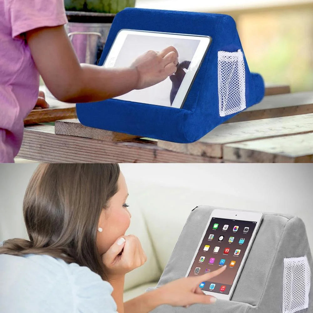 Versatile Laptop Rest Cushion with Cooling Pad - Rose Red