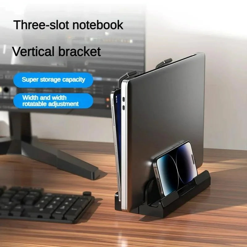 Versatile Laptop Stand with Storage and Cooling - Desktop