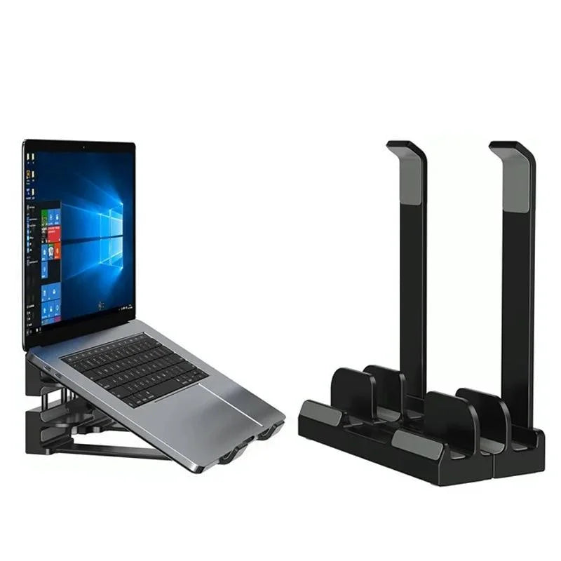 Versatile Laptop Stand with Storage and Cooling - Desktop