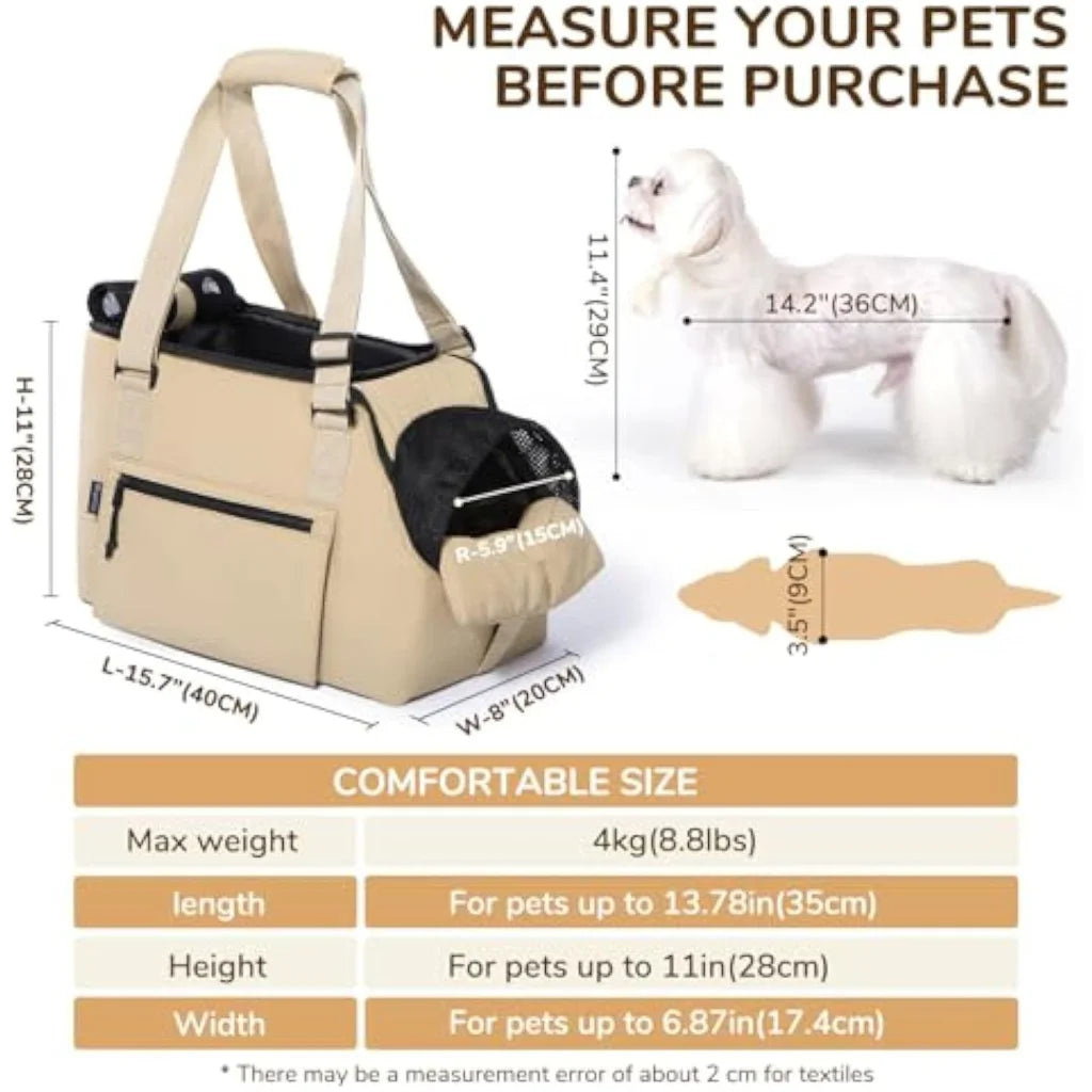 Versatile Pet Carrier Tote Bag for Small Dogs & Cats