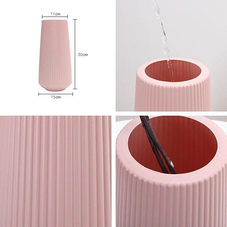 Versatile Plastic Flower Vase for Dry and Wet Arrangements