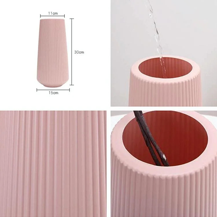 Versatile Plastic Flower Vase for Dry and Wet Arrangements