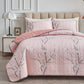 Versatile Quilted Coverlet & Pillowcases Set - Adapts