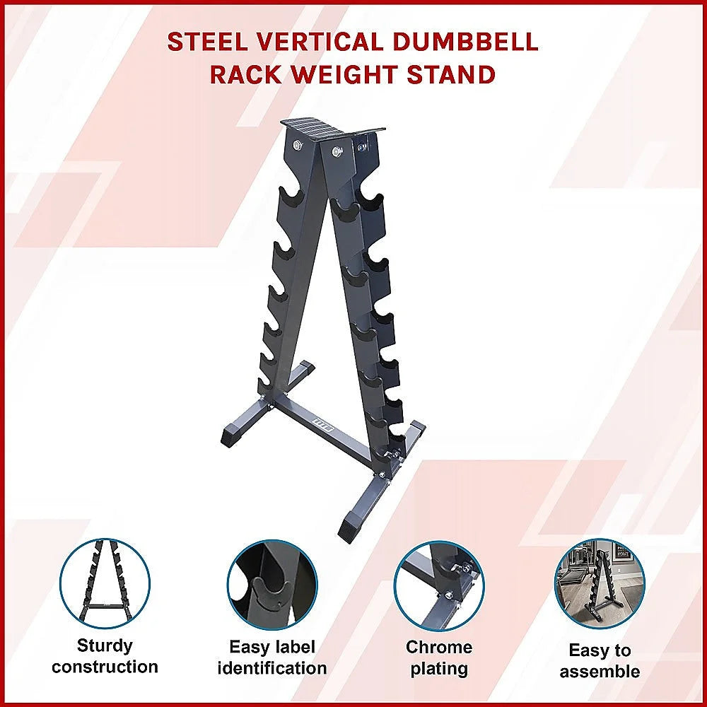 Vertical Dumbbell Rack Weight Stand - Steel - Fitness