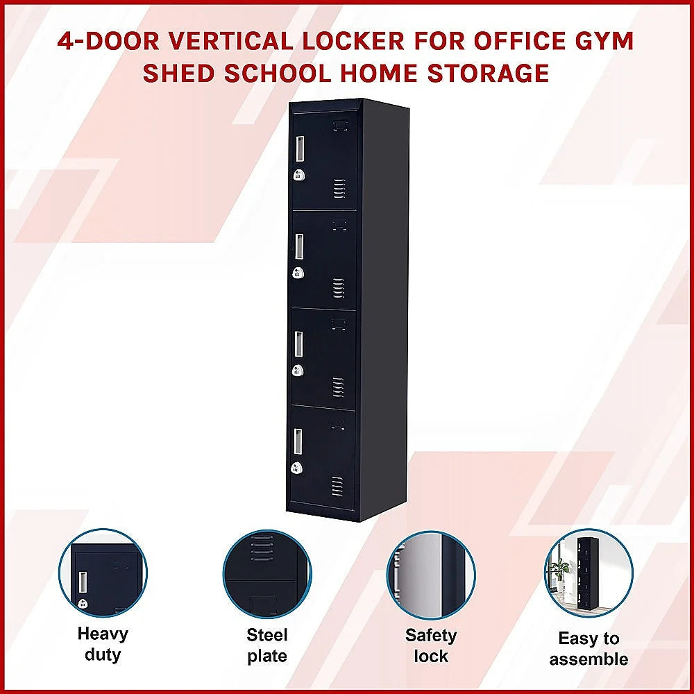 Vertical Locker for Office Gym 3-Digit Combination Lock