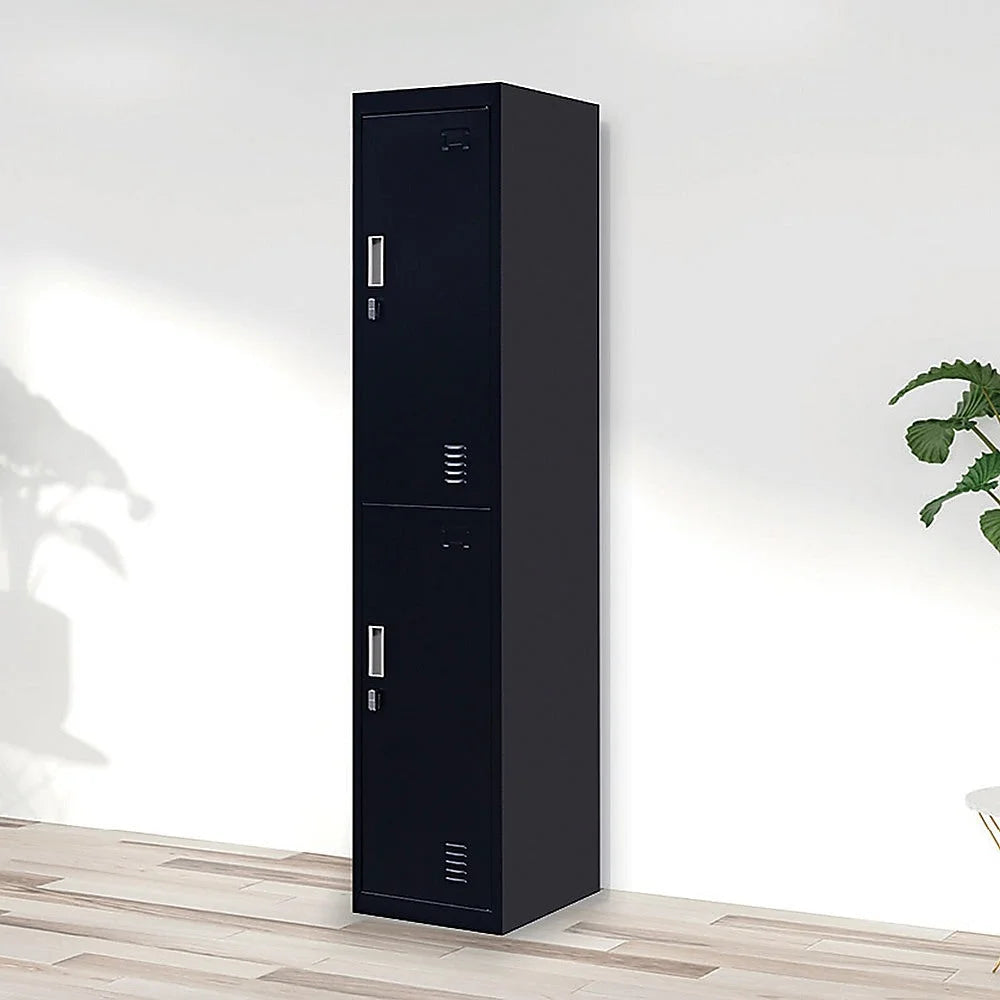 Vertical Locker for Office Gym School Home 2-Door Padlock