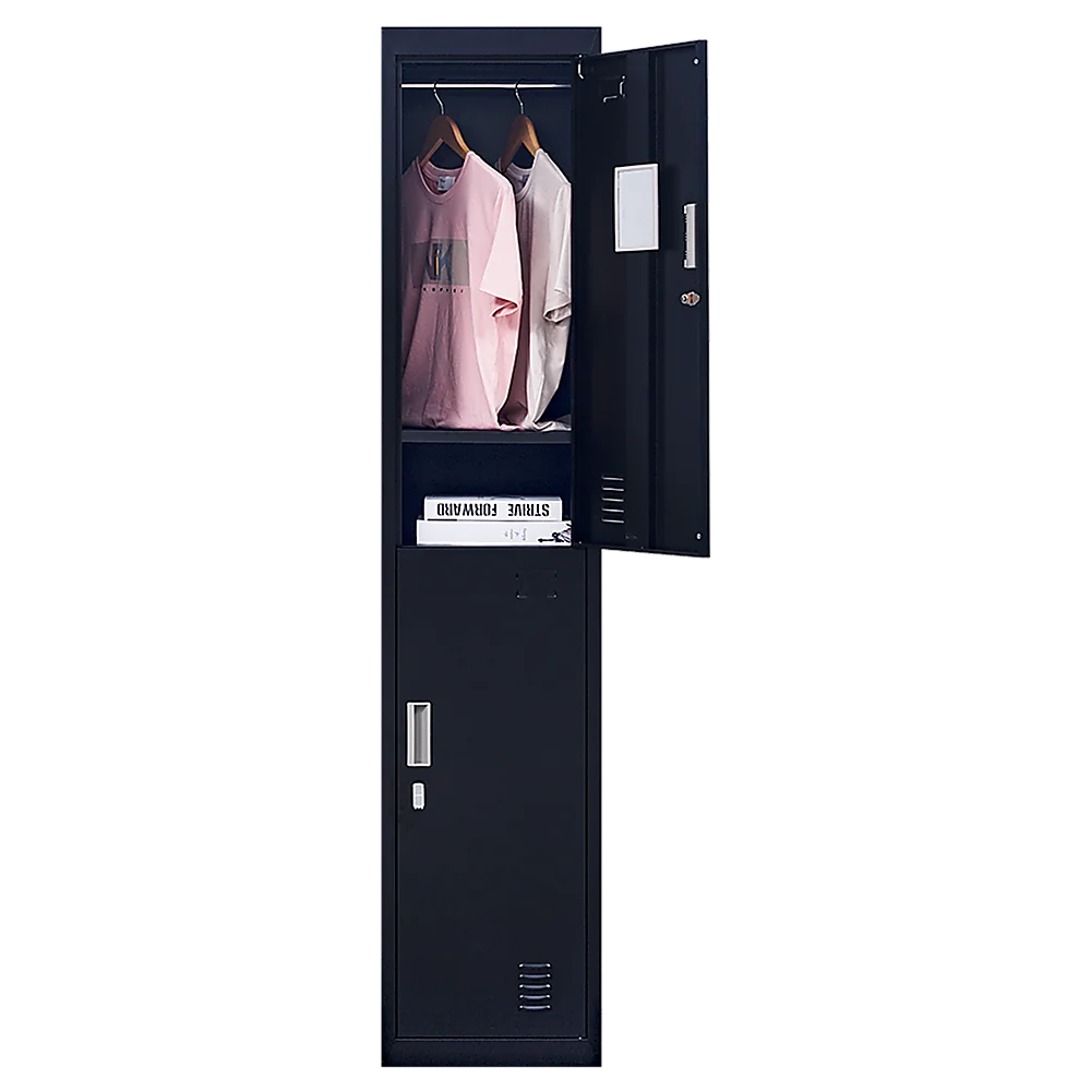 Vertical Locker for Office Gym School Home 2-Door Padlock
