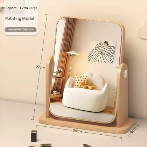Vertical Square Folding Mirror Tabletop Makeup Mirror