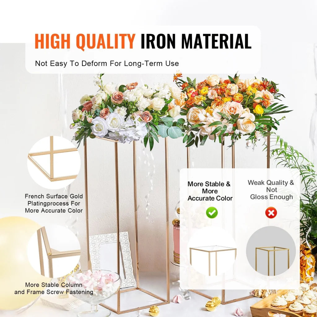 VEVOR 10PCS 31.5inch/80cm High Wedding Flower Stand