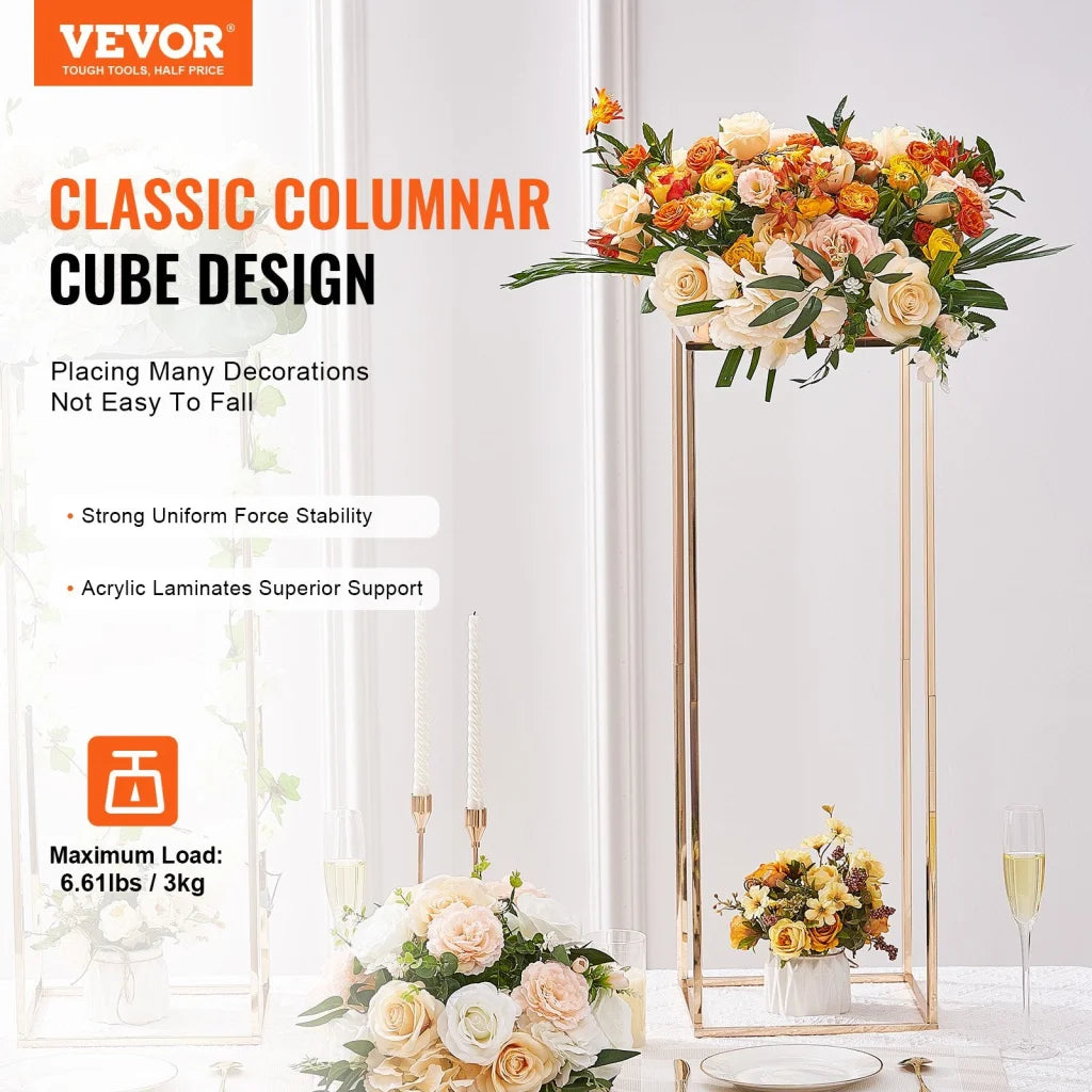 VEVOR 10PCS 31.5inch/80cm High Wedding Flower Stand