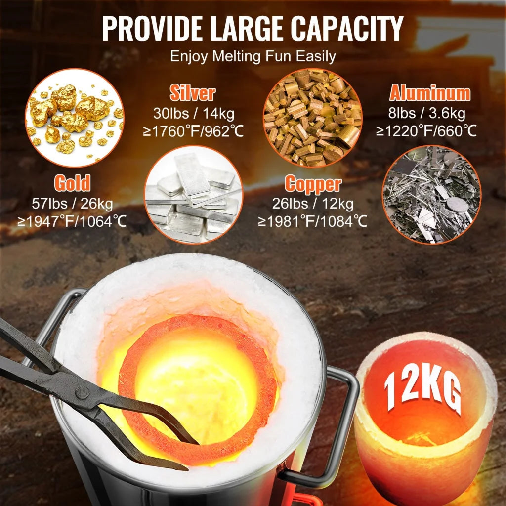 VEVOR 12KG Propane Smelting Furnace Kit Melting Furnace