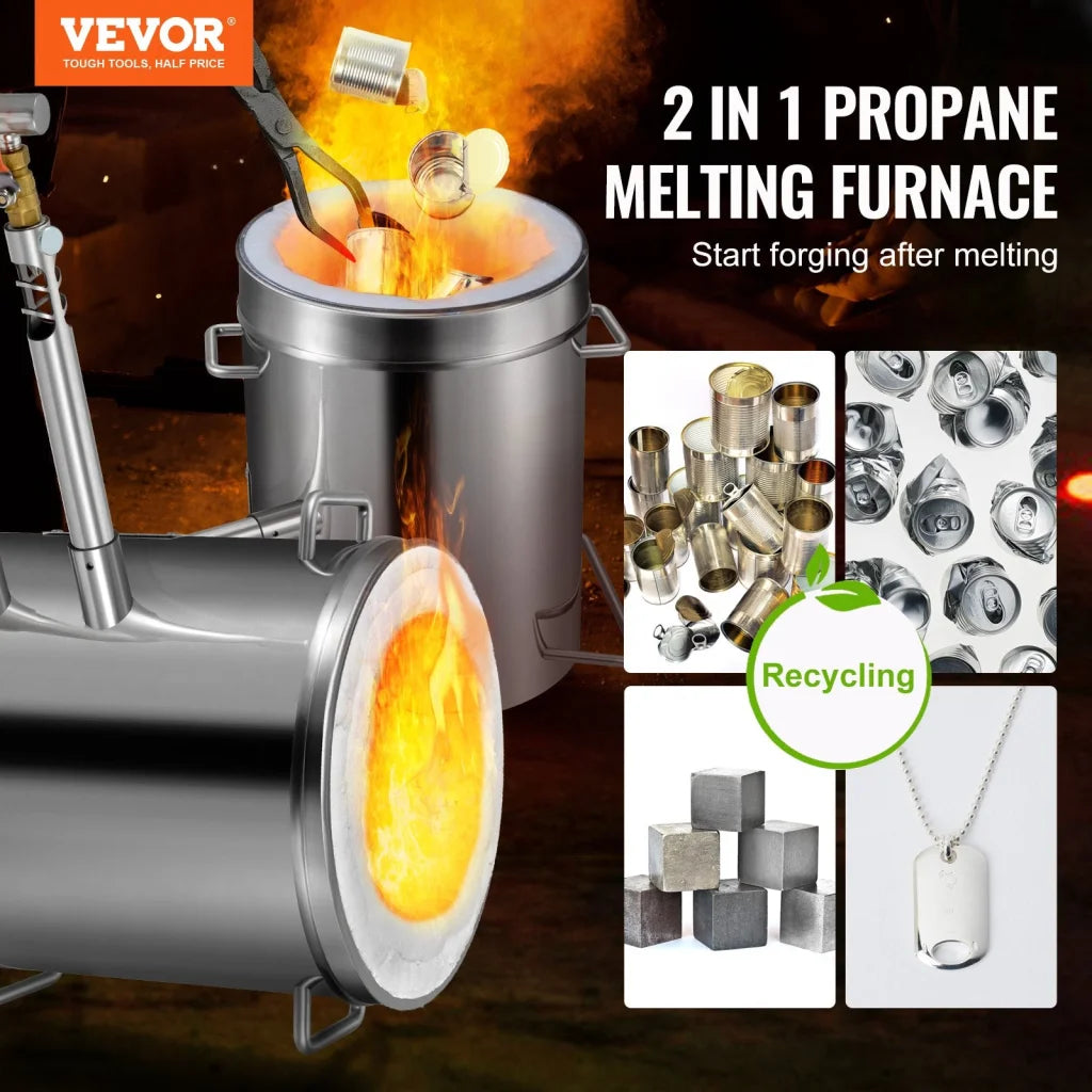 VEVOR 12KG Propane Smelting Furnace Kit Melting Furnace