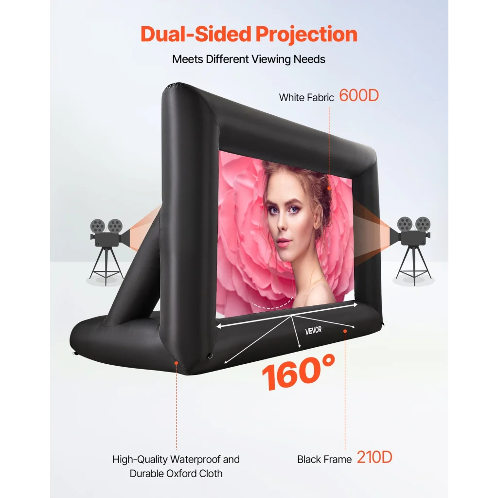 VEVOR 14 ft Inflatable Movie Screen 16:9 600D Movie
