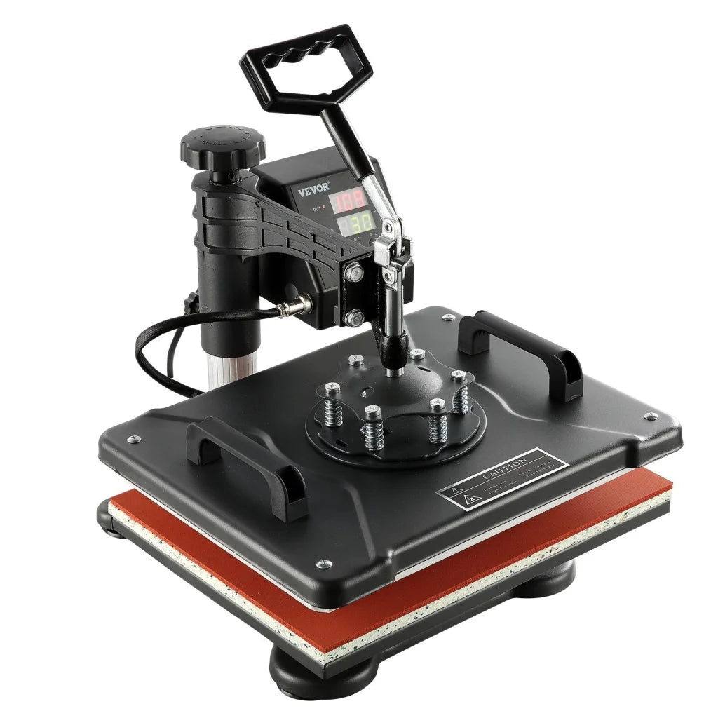 Steel vevor heat press with fitted edges and product hardware