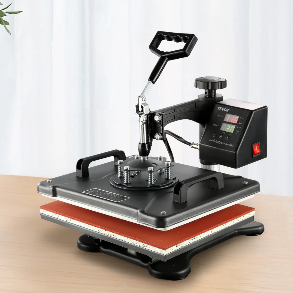 Steel vevor heat press with material finish and practical fittings