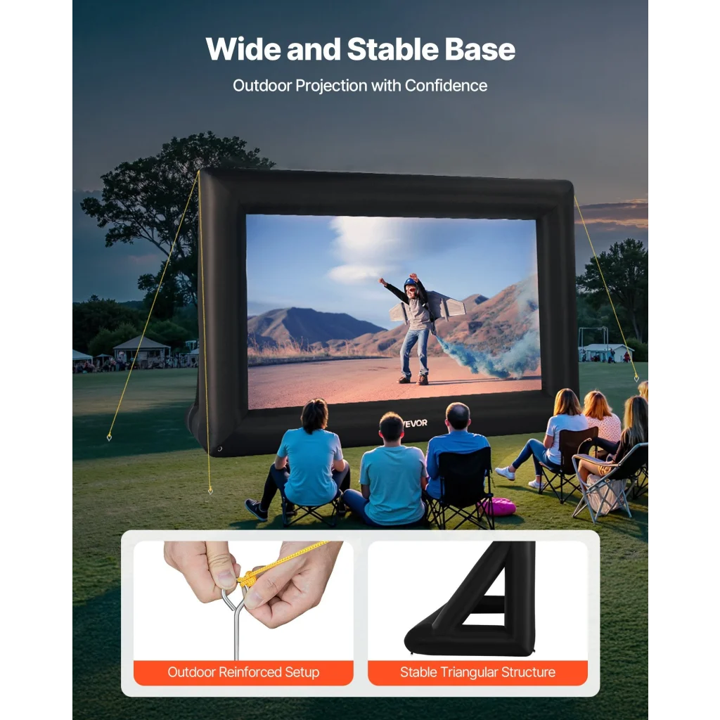 VEVOR 16 ft Inflatable Movie Screen 16:9 600D Movie