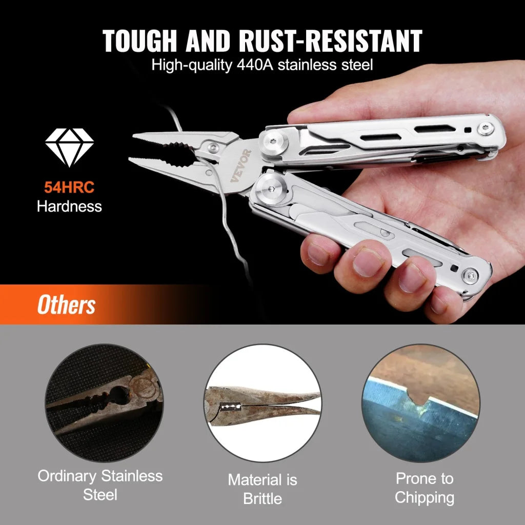 VEVOR 16-In-1 Multitool Pliers Multi Tool Pliers Cutters