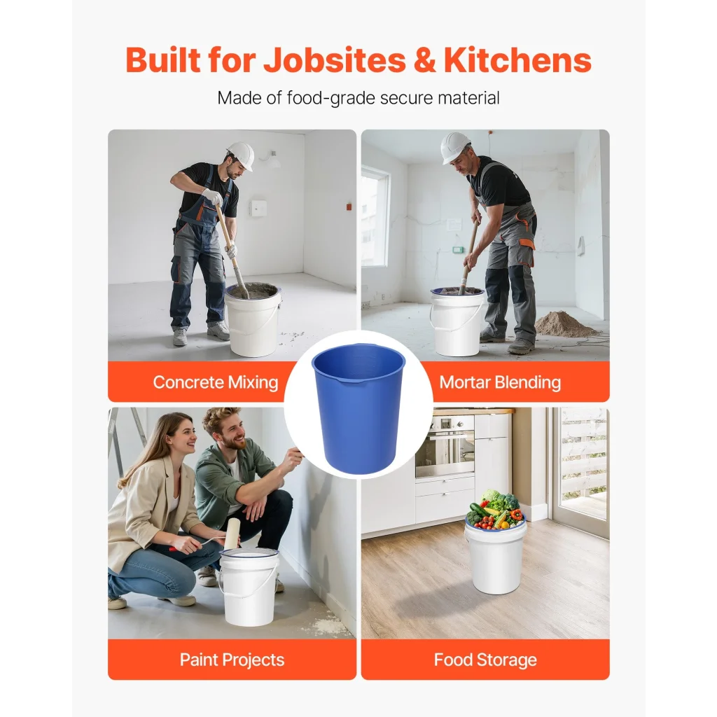 VEVOR 18.9L Bucket Liner for Concrete Mix Reusable Silicone