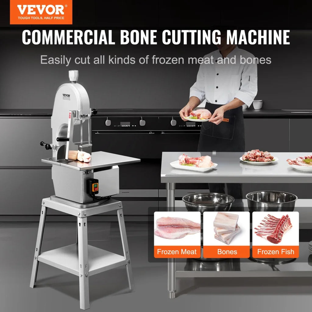 1800W Commercial Electric Meat Bandsaw Stainless