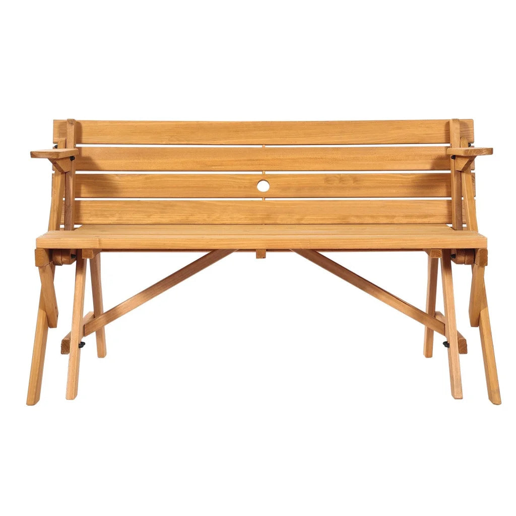 VEVOR 2-in-1 Transforming Interchangeable Picnic Table, Outd