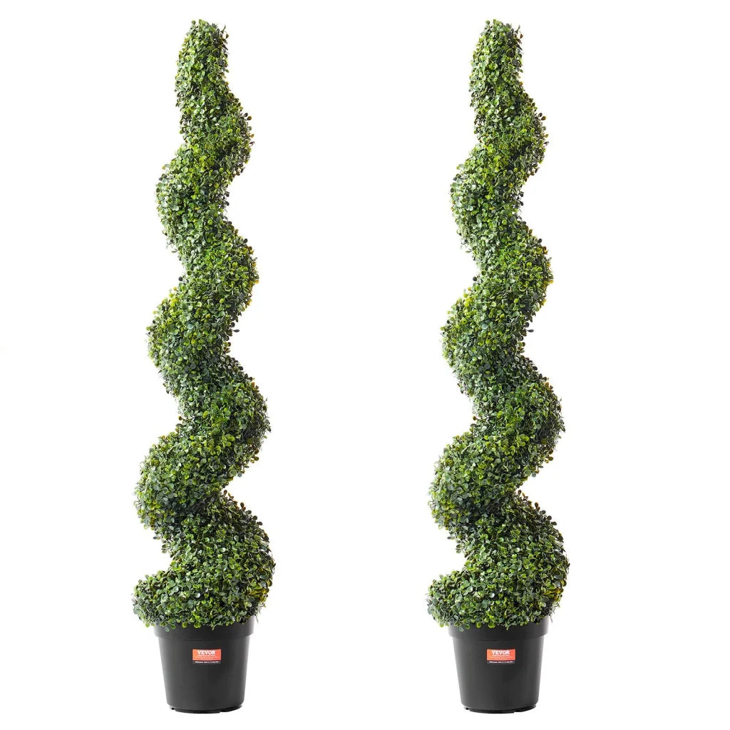 VEVOR 2 Pack 152.4cm Artificial Boxwood Topiary Tree Faux