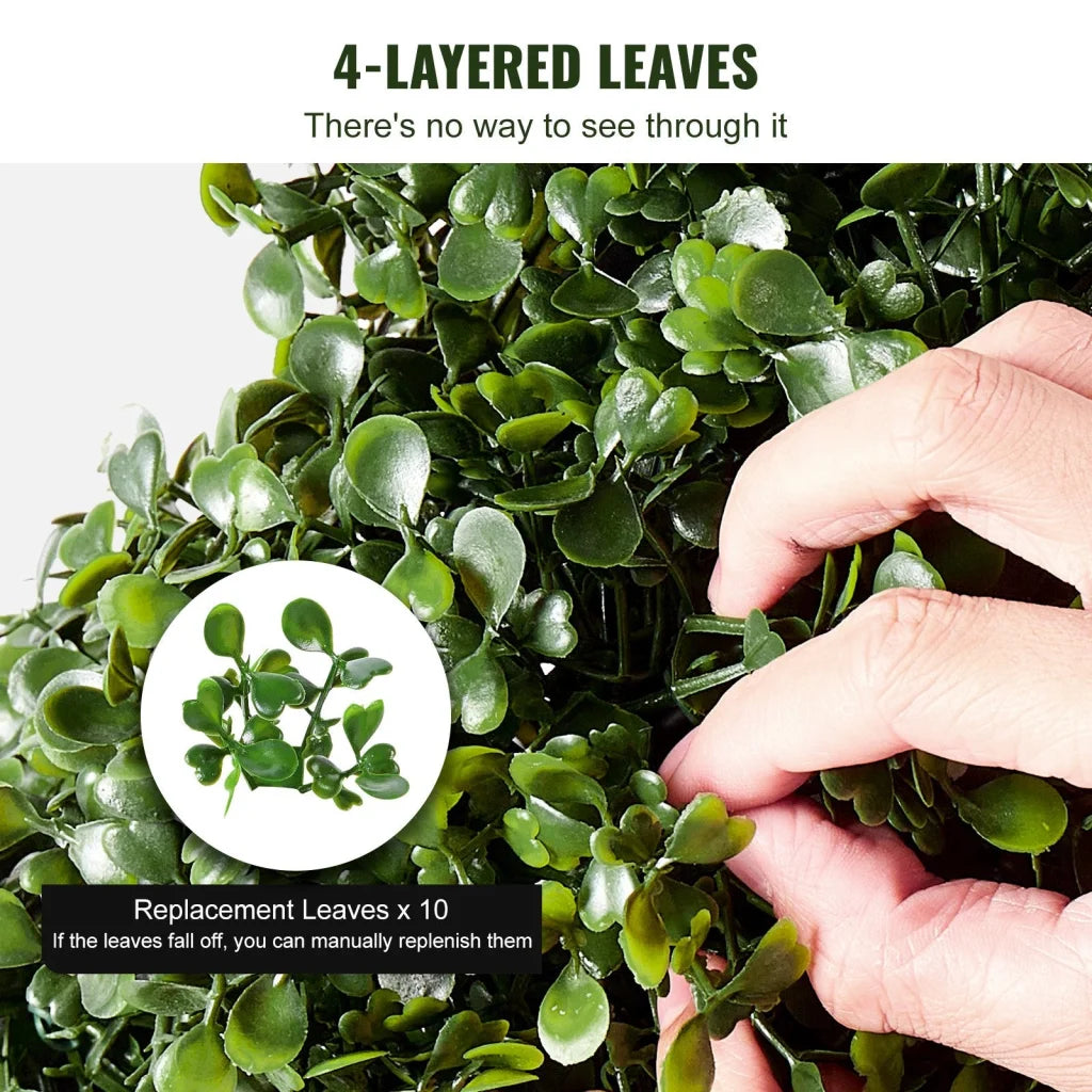 VEVOR 2 Pack 152.4cm Artificial Boxwood Topiary Tree Faux