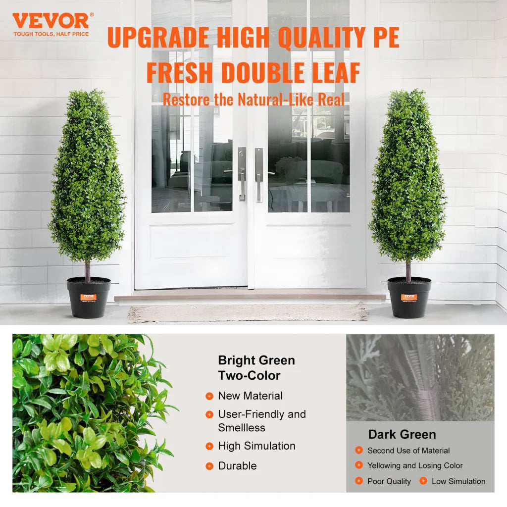 VEVOR 2 Pack 91.4cm Artificial Boxwood Topiary Tree Faux