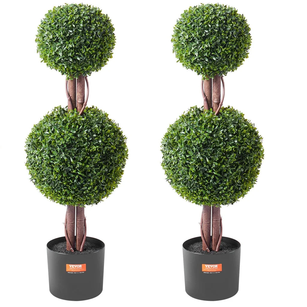 VEVOR 2 Pack 91.4cm Artificial Boxwood Topiary Tree Faux