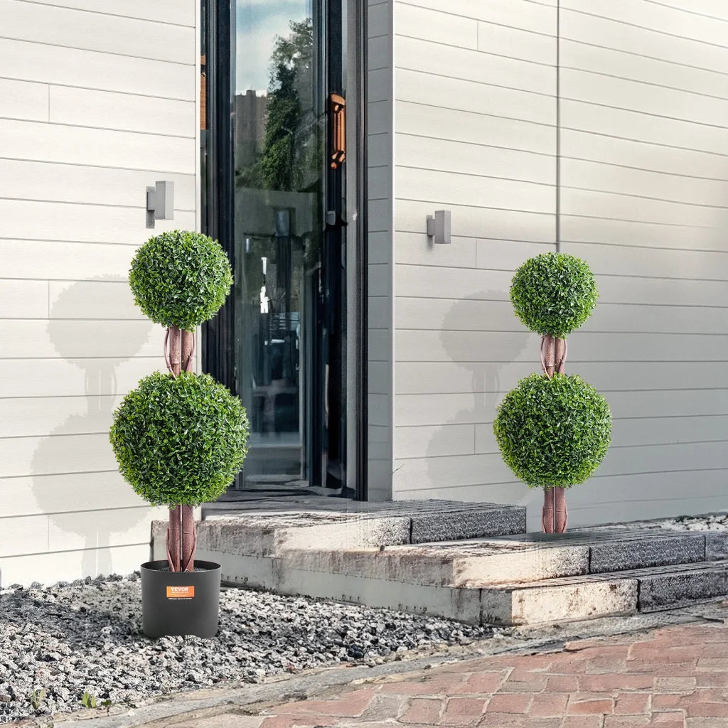 VEVOR 2 Pack 91.4cm Artificial Boxwood Topiary Tree Faux