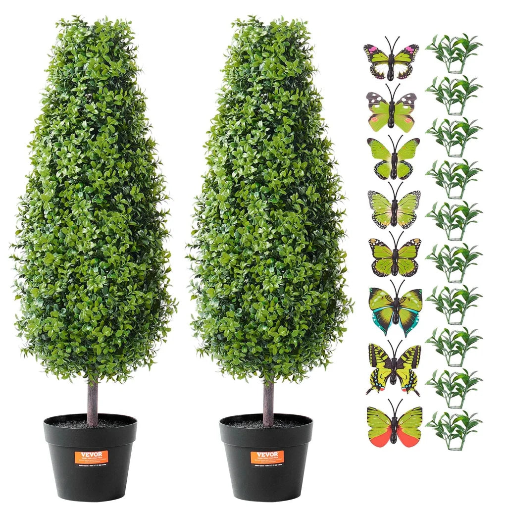 VEVOR 2 Pack 91.4cm Artificial Boxwood Topiary Tree Faux