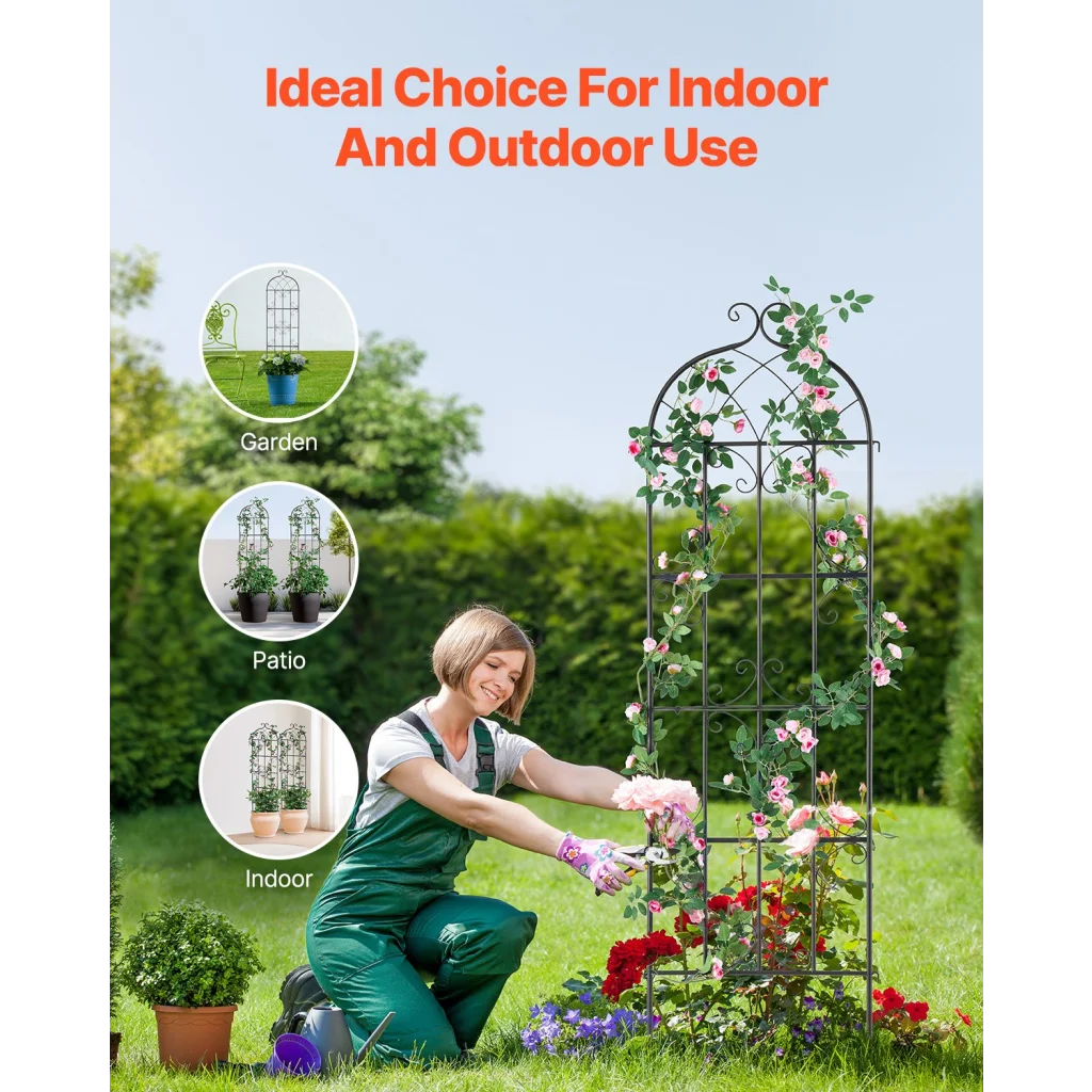 VEVOR 2 Packs Metal Garden Trellis for Climbing Plant