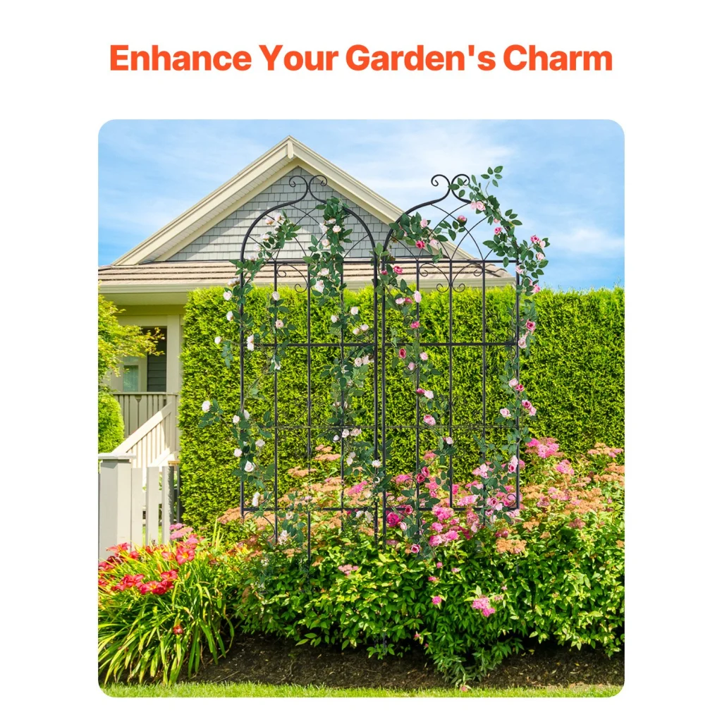 VEVOR 2 Packs Metal Garden Trellis for Climbing Plant