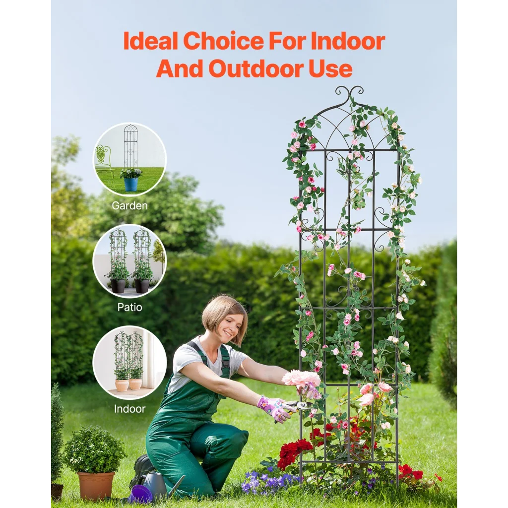 VEVOR 2 Packs Metal Garden Trellis for Climbing Plant