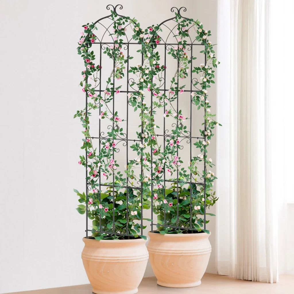 VEVOR 2 Packs Metal Garden Trellis for Climbing Plant