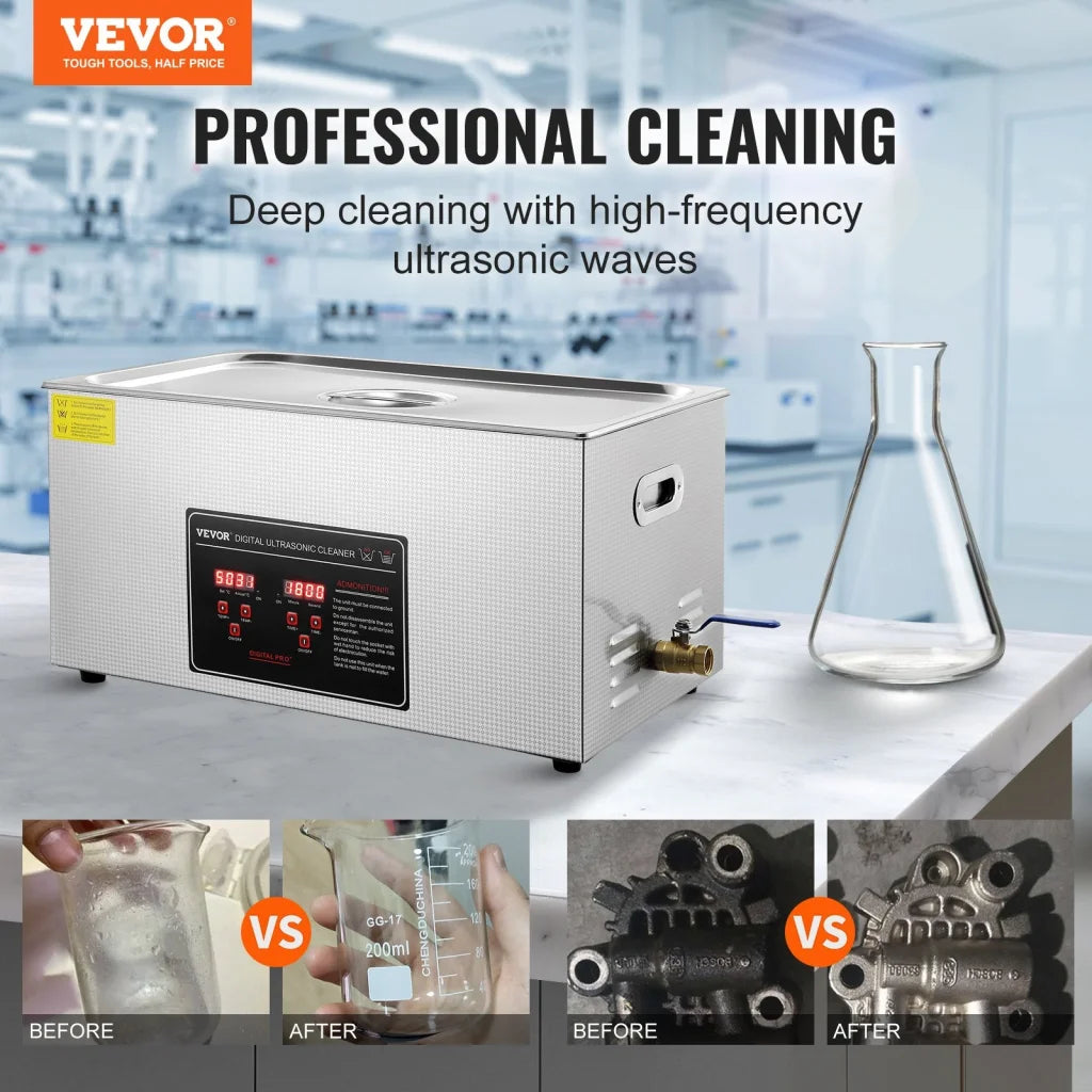 22L Ultrasonic Cleaner with Timer Heating Machine Digital